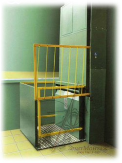 инвалидный подъемник открытого типа для установки внутри зданий